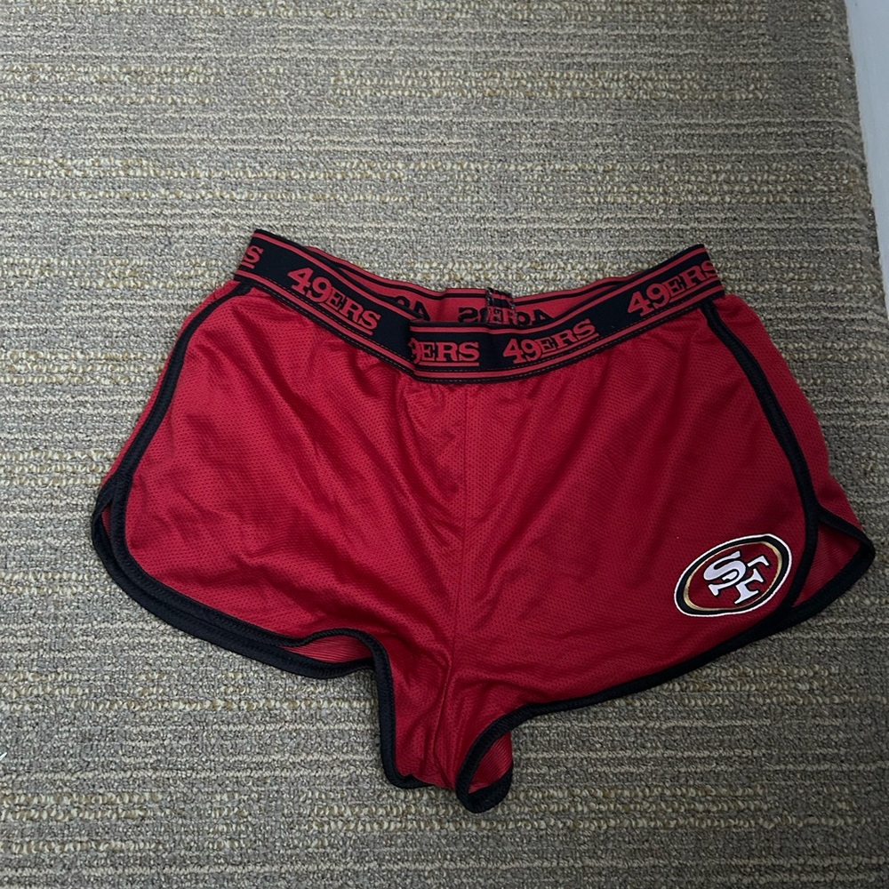 NFL Women's Red and Black 49ers Shorts